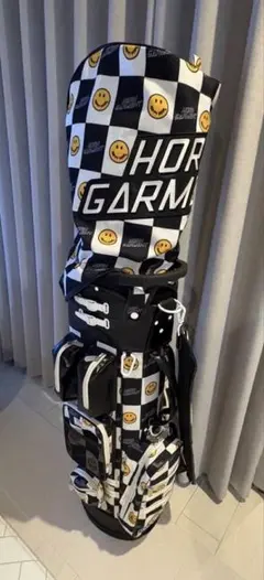 HORN GARMENT ゴルフバッグ キャディバッグ スマイル柄
