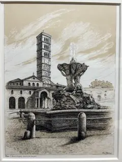 フランス イソワールの教会風景 (版画) フランス イソワールの教会風景 (版画) - メルカリ