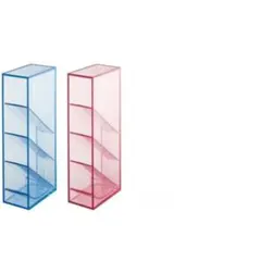 カール マルチスタンドS 文房具 ペン立て 2個セット ブルー・レッド 限定1