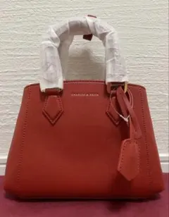 CHARLES & KEITH レッド ハンドバッグ