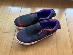 VANS スリッポンシューズ 黒赤チェック