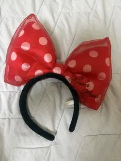 ミニーマウス カチューシャ 赤 水玉