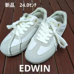 EDWIN ホワイト スニーカー 新品　未使用　24.0cmのサムネイル