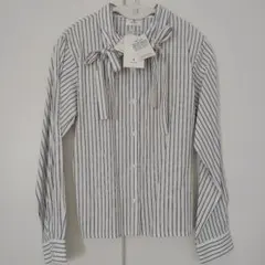 新品　メリージェニー　リボンリボンシャツ　ミックス　ストライプ　ブラウスのサムネイル