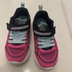 SKECHERS ピンク ブラック スニーカー　17㎝