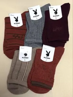 お値下げ終了★PLAYBOY ソックス 5足セット 23-25cm 新品タグ付
