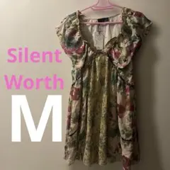 ❤️新品　⭐️花柄　M サイレントワース チュニック　ワンピース　ノースリーブ