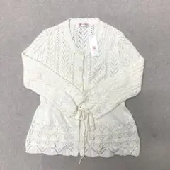 新品❤️ L&Beautiful ニット　チュニック　長袖　ホワイト　Lサイズ