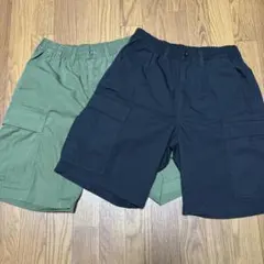 GU メンズ カーゴハーフパンツ 2色セットのサムネイル