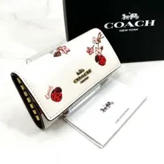 美品✨COACH コーチ 二つ折り財布 レザー てんとう虫 フローラル 日本限定 2026年最新】コーチ二つ折り財布 てんとう虫の人気アイテム - メルカリ