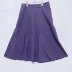 リフレクト フレアスカート パープル 日本製 ウール100% あったか生地
