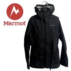 【極上シルエット】Marmot ブラックマウンテンパーカー M 防水 街着OK