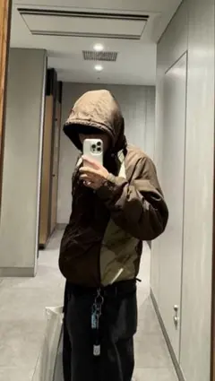 ブラウン フード付き ドローコード付き アウター UMBRO