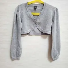 Zara Kids ラメ入りグレー カーディガン 5-6歳　110cm　ボレロ