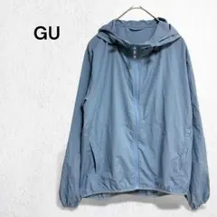 ジーユー ウィンドプルーフシェルパーカ ナイロン フルジップ 薄手 羽織り M
