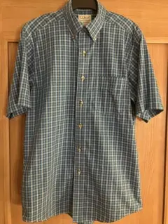 ☆美品☆ L.L.Bean メンズ 形態安定 半袖シャツ チェック Mサイズ相当