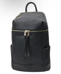 黒 合成皮革 バックパック