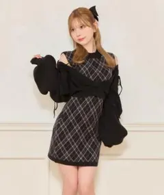 【最終値下げ】apres jour レイヤード風ニットワンピース