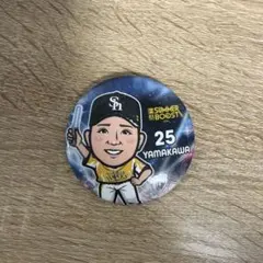 福岡ソフトバンクホークス 缶バッジ 山川穂高選手 背番号5 若鷹ガチャ