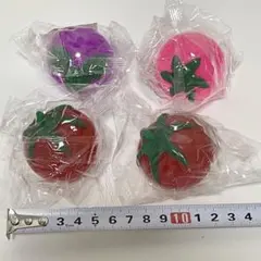 果物　スクイーズ　野菜　水系　4個セット