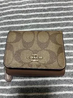 COACH 三つ折り財布 ブラウン
