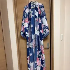 花柄ストライプ浴衣