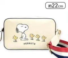 スヌーピーワイドストラップショルダーバッグ