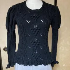 レッグオブマトンスリーブのハンドメイドニット