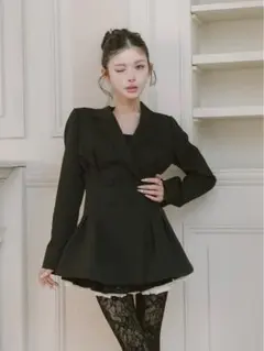 Darich パネルデザインシルエットペプラムジャケットのサムネイル