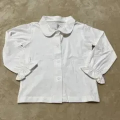 ホワイト襟付き長袖シャツ 90〜100cm 3T