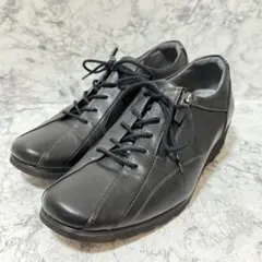 【美品】アシックス pedala ペダラ レザー スニーカー サイドジップ 黒