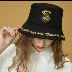 ハリーポッター バケットハット バケハ ホグワーツUSJ文字刺繍のサムネイル