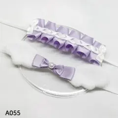 ［A055］ぬい服 クロス ヘッドドレス+天使の羽 ラベンダー ホワイト