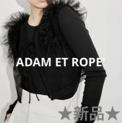 ADAM ET ROPE'　【SETアイテム】チュールロンTEE（ブラック）