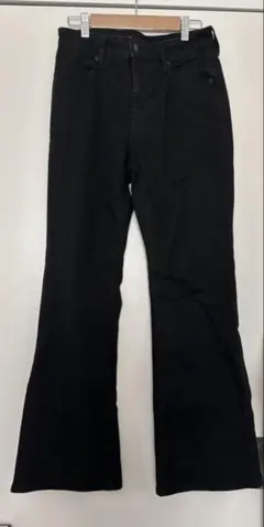 GU スリムフレアジーンズ ブラック M