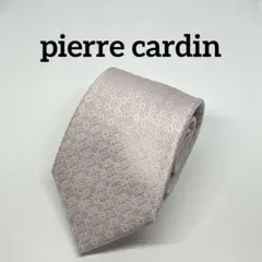 ピエールカルダン ネクタイ ピンク シルバー 幾何学柄 イタリア製 ハンドメイドのサムネイル