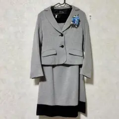 ARTICLE COM 千鳥格子 スーツ 9号 卒業 入学ママスーツ コサージュ