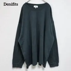 アベイル Denifits 長袖カットソー グリーン 無地 大きいサイズ 5Lのサムネイル
