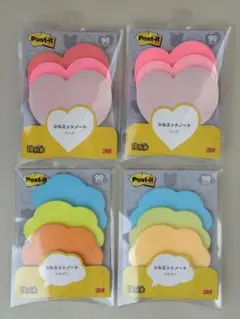 【3M】Post-it 強粘着 ハート・吹き出し型付箋 90枚入×4(360枚)のサムネイル