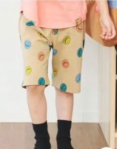 BREEZE Daisuki ハーフパンツ スマイリーフェイス柄　110cm