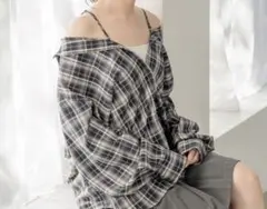 heather ヘザー　マルチWAYBIGチェックシャツ