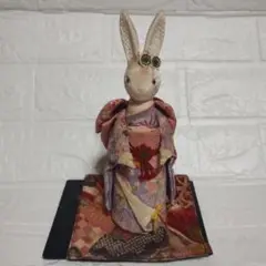 【難あり】着物ウサギ　オルゴール「ありがとう」いきものがかり