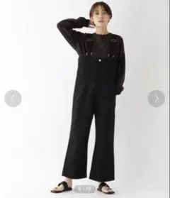 【美品】AG by aquagirl ◆Dickies コラボサロペ ブラックのサムネイル