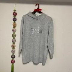 FENICE スパンコールロゴ入りニットパーカー