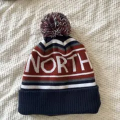 The north faceポンポン付きニット帽 フリーサイズ