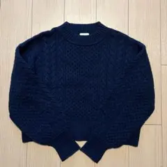 GOULBURN WOOL アーバンリサーチ　ケーブルニットセーター　ネイビー