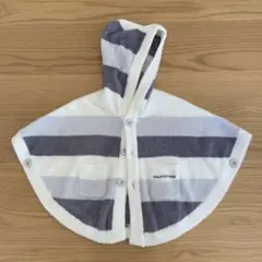 【未使用】ジェラートピケ フード付きポンチョ 70-80