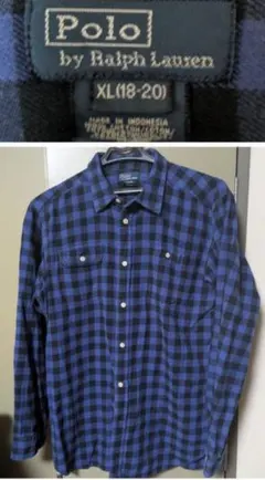 Polo by Ralph Lauren ネルシャツ チェック青黒のサムネイル