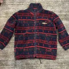 フリースボアジャケット ネイビー/レッド