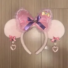 ミニー　　ディズニー　ピンク 耳　カチューシャ イヤリング